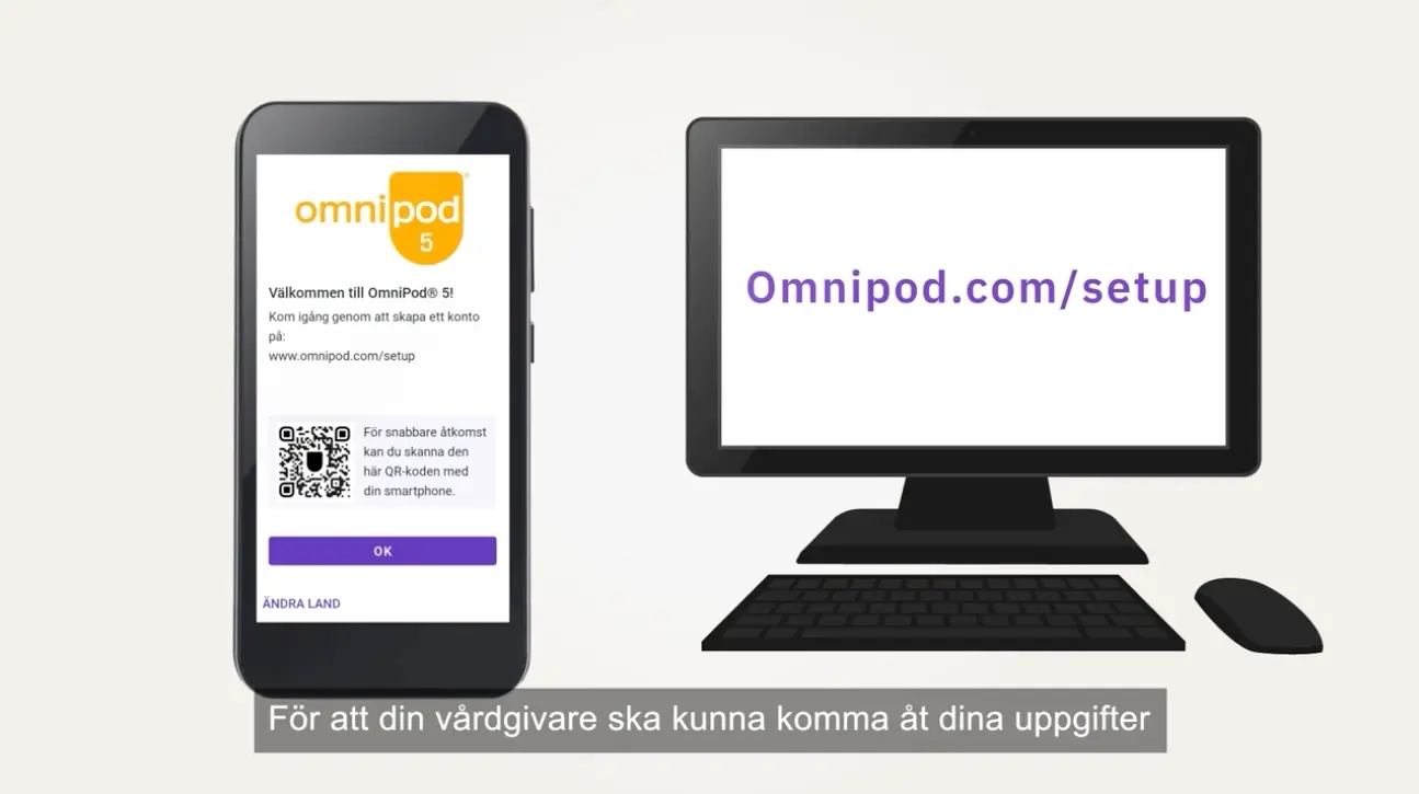 nordic-infucare-Startinställning av Omnipod 5-Handenheten